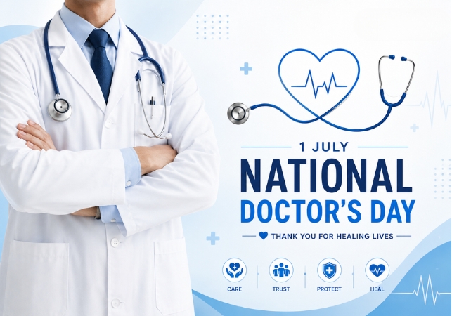 A National Doctor's Day tribute visual honouring doctors whose dedication to healing aligns with Spreading Bliss Foundation's mission of medical support for those in need. 

 

